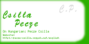 csilla pecze business card